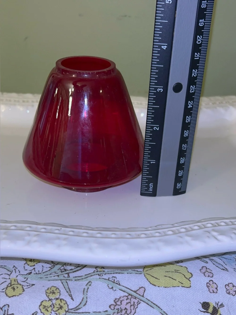 Ruby Red Replacement Shade Hurricane Chimney top Lantern Lamp Globe
